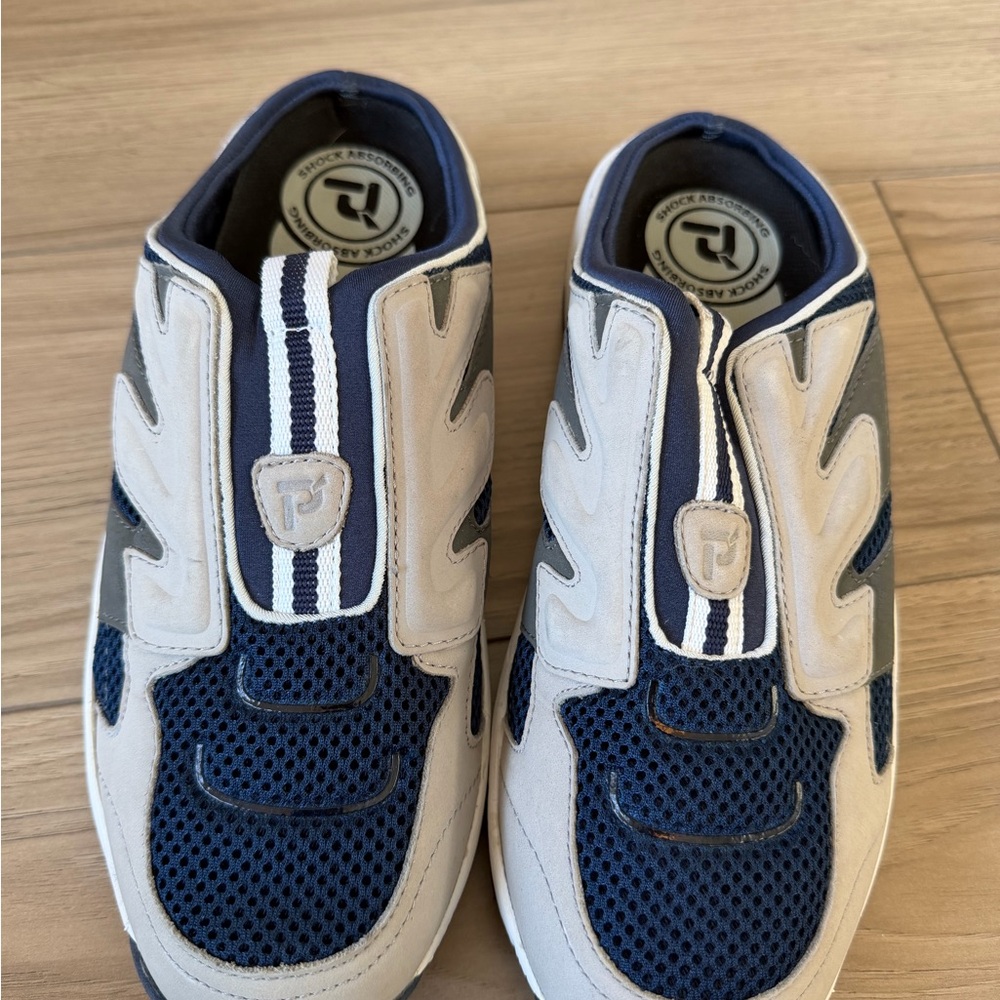 Propet Women's Washable Walker Slide Navy Gray Mesh Sz9